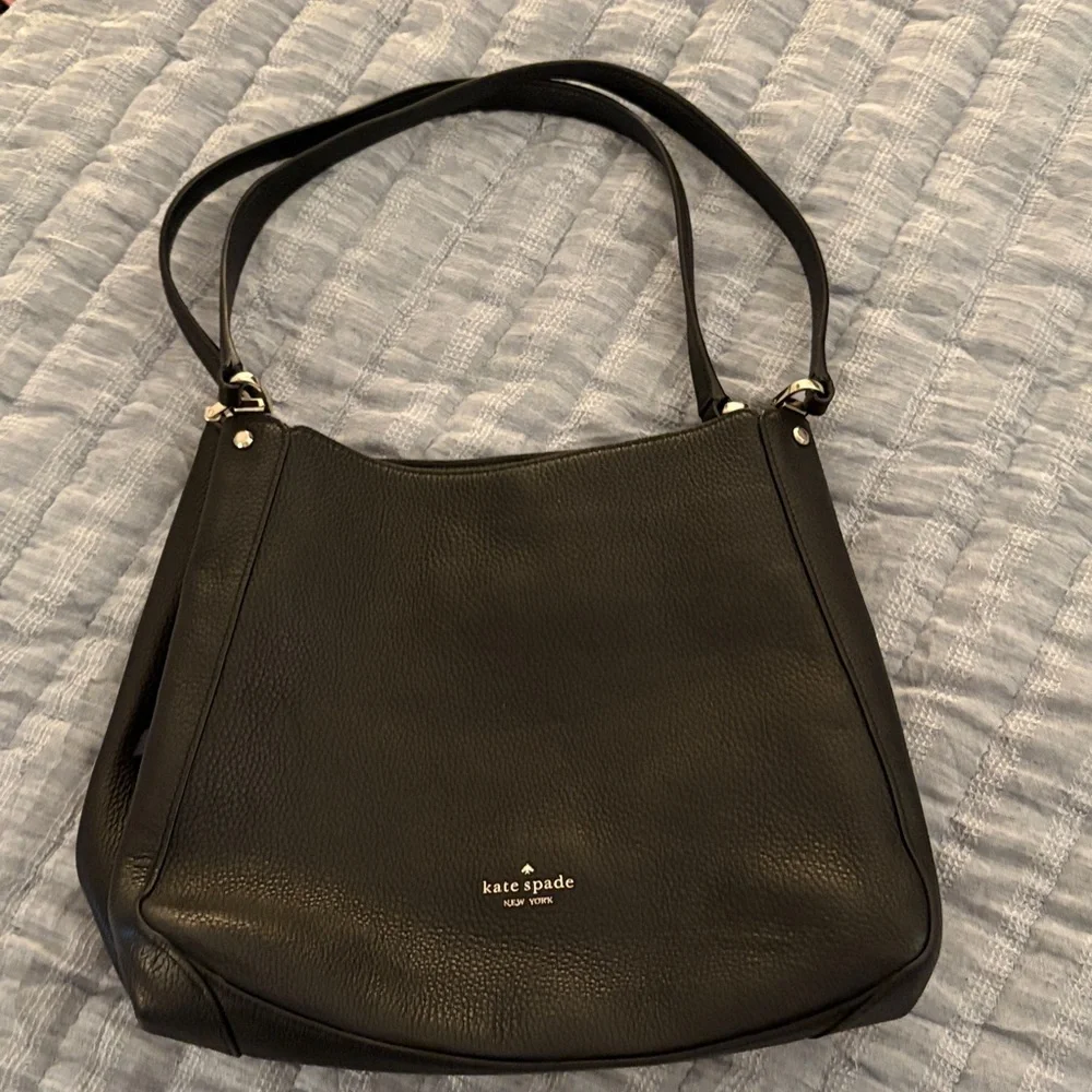 Kate Spade Classic Black Shoulder Bag w/ Wallet - Picture 2 of 13